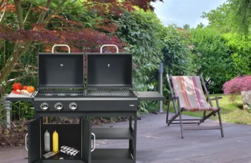 PODWÓJNY GRILL GAZOWO WĘGLOWY 8.4 KW OGRODOWY na Arena.pl