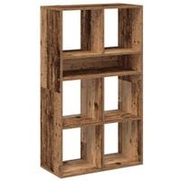 Regał na książki, stare drewno, materiał drewnopochodny