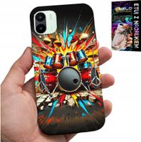 ETUI DO XIAOMI REDMI A1 - ROCK PERKUSJA BĘBNY ROCK & ROLL + FOLIA