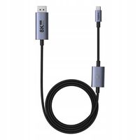 BASEUS KABEL USB C NA DISPLAYPORT DP 8K 100W MOCNY PRZEWÓD W OPLOCIE 1.5m
