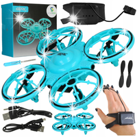 Mini Dron dla Dzieci z Osłonami do Domu Sterowany Ręką Opaska Światła -S-