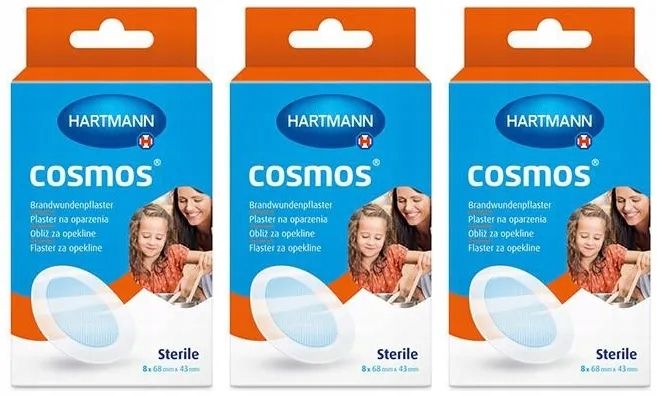 Plaster Na Oparzenia Cosmos 68mm x 43mm 8 Sztuk zdjęcie 1