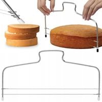 NÓŻ STRUNOWY do Cięcia Krojenia Biszkoptu Ciasta Tortu 33cm 2 Struny tort