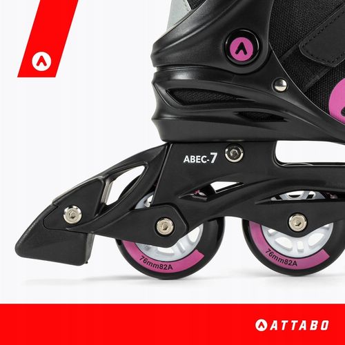 Rolki damskie ATTABO Cyclone 38 Czarne Rekreacyjne ABEC-7 Koła 76mm 82A PU na Arena.pl