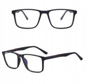 SOLIDNE Męskie Okulary Zerówki do KOMPUTERA Blue Light UV OPRAWKI Flexy