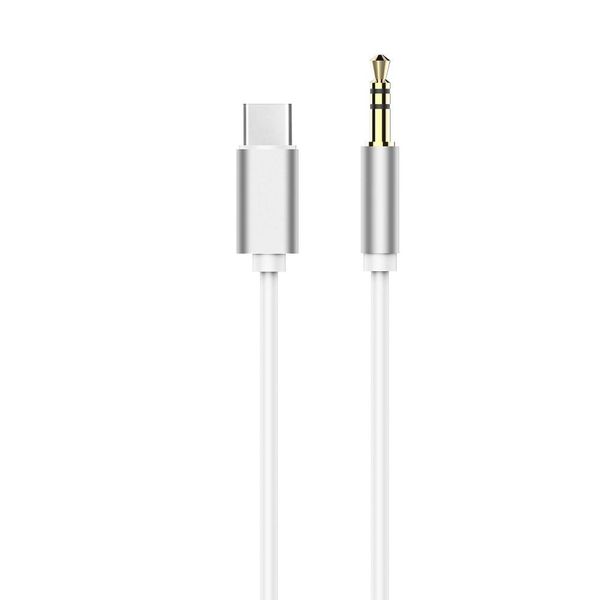 Kabel AUX Typ C (męski) do Jack 3,5 mm (męski) biały zdjęcie 1