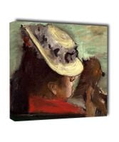 Lady with a Dog, Edgar Degas - obraz na płótnie 50x50 cm