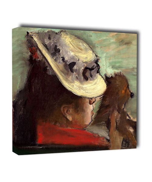 Lady with a Dog, Edgar Degas - obraz na płótnie 50x50 cm zdjęcie 1