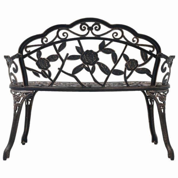 Ławka bistro, 100 cm, brąz, stop aluminium zdjęcie 3