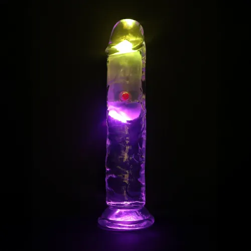 realrock led wibrujący model prosty 18 cm transparentny na Arena.pl