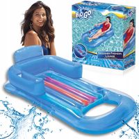 MATERAC LEŻAK DMUCHANY FOTEL Z OPARCIEM NA PLAŻĘ BASEN DO PŁYWANIA OPALANIA