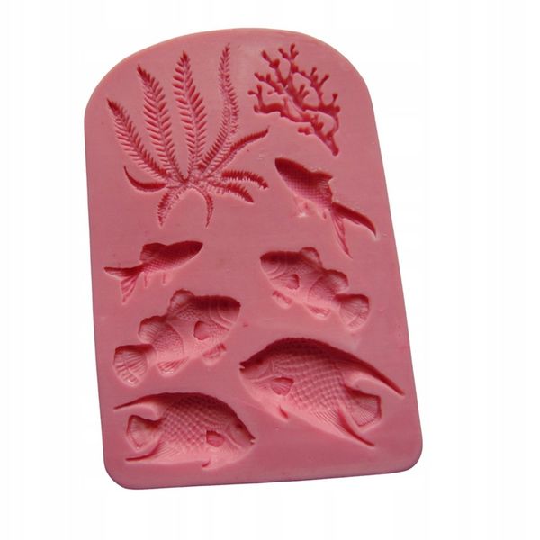 Forma silikonowa do masy cukrowej AKWARIUM Rybki zdjęcie 2