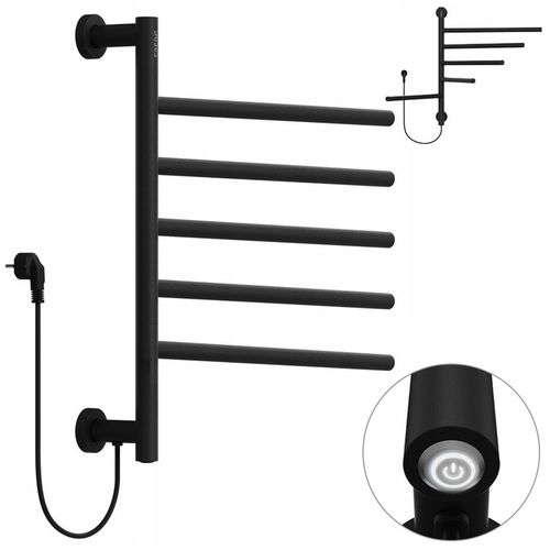 Grzejnik łazienkowy elektryczny EBERG ruchome ramiona 80W ścienny na Arena.pl