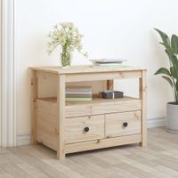 Stolik kawowy, 71x49x55 cm, lite drewno sosnowe