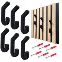 6x Wieszak do lameli garderoby haczyk ścieny meblowy na ubrania loft