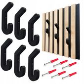 6x Wieszak do lameli garderoby haczyk ścieny meblowy na ubrania loft