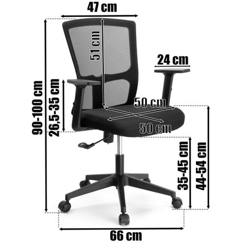 Fotel biurowy regulowany LINOS czarny na Arena.pl