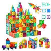 KLOCKI MAGNETYCZNE 3D UKŁADANKA EDUKACYJNA ZABAWKA DLA DZIECI 100 ELEMENTÓW