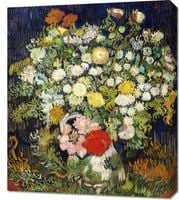 Obraz 60x70cm Bouquet of Flowers in a Vase, Van Gogh Vintage