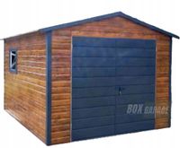 SCHOWEK - DOMEK OGRODOWY 3m x 5m - Brama - okno - drewnopodobny BOX15 3x5