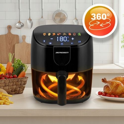 FRYTKOWNICA BEZTŁUSZCZOWA AIR FRYER FRYTOWNICA 4L BERDSEN 1500W na Arena.pl