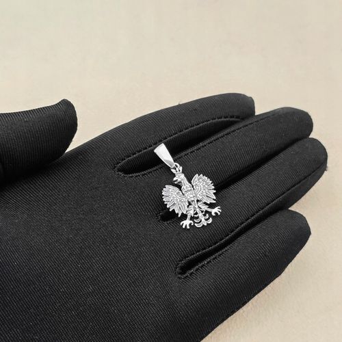 Zawieszka Srebrna pr. 925 Wisiorek ORZEŁ w Koronie Godło Polski (Mały) na Arena.pl