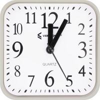 Vergionic budzik kwadratowy analogowy zegar stojący 9,5cm alarm