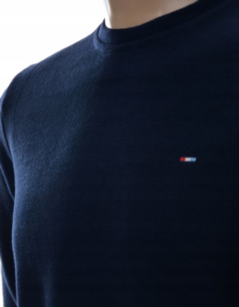 Męska bluza dresowa bez kaptura basic M granatowa zdjęcie 2