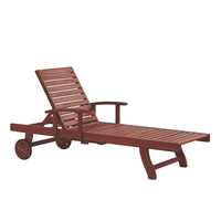 Leżak ogrodowy drewniany ciemny TOSCANA