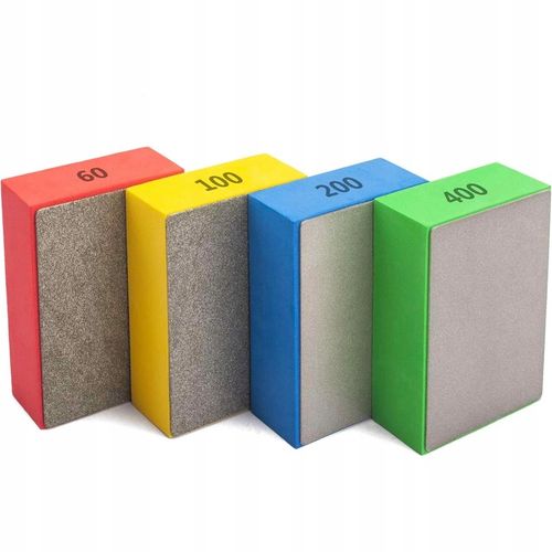 4 SZT DIAMENTOWA KOSTKA DO SZLIFOWANIA GRESU PŁYTEK 60# 100# 200# 400# na Arena.pl