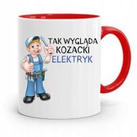 Kubek Czerwony Dla Elektryka Kozacki Elektryk Z Nadrukiem Ze Zdjęciem