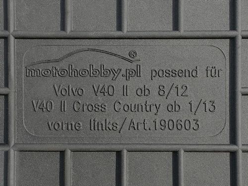 Volvo V40 (12-19) DYWANIKI GUMOWE PRZÓD DEDYKOWANE na Arena.pl