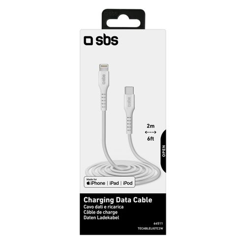 Kabel przewód USB-C - iPhone Lightning 2m - biały na Arena.pl