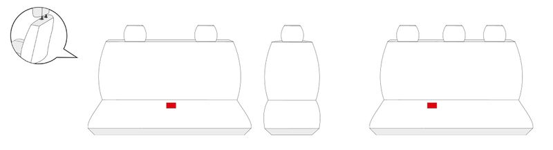 VW T-5 BUS 6 os. 2003-2015 Pokrowce dopasowane na miarę zdjęcie 6