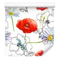 Tapeta do kuchni kwiaty maki stokrotki rośliny