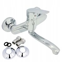 BATERIA UMYWALKOWA Z RUCHOMĄ WYLEWKĄ, KOLOR CHROM