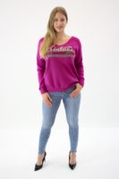 Sweter z brokatową aplikacją Vini Amarantowy L/XL