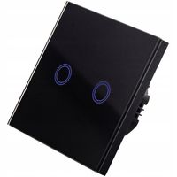 DOTYKOWY WŁĄCZNIK WYŁĄCZNIK ŚWIATŁA SZKLANY PODWÓJNY LED WiFi Tuya SMART