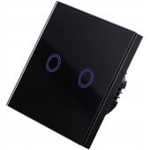 DOTYKOWY WŁĄCZNIK WYŁĄCZNIK ŚWIATŁA SZKLANY PODWÓJNY LED WiFi Tuya SMART