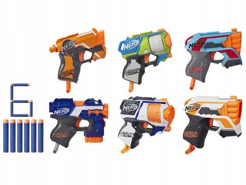 Duży Zestaw Pistolet Nerf Strike 6 szt. pistolet + naboje piankowe ZA5181 na Arena.pl