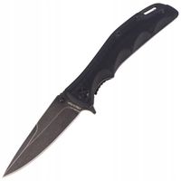 Nóż składany FoxEdge Mandatory Fun G10 Black, Stone Washed PVD Russ Kommer