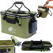 Wiadro wędkarskie pojemnik na ryby duża XL torba składana z pokrywką