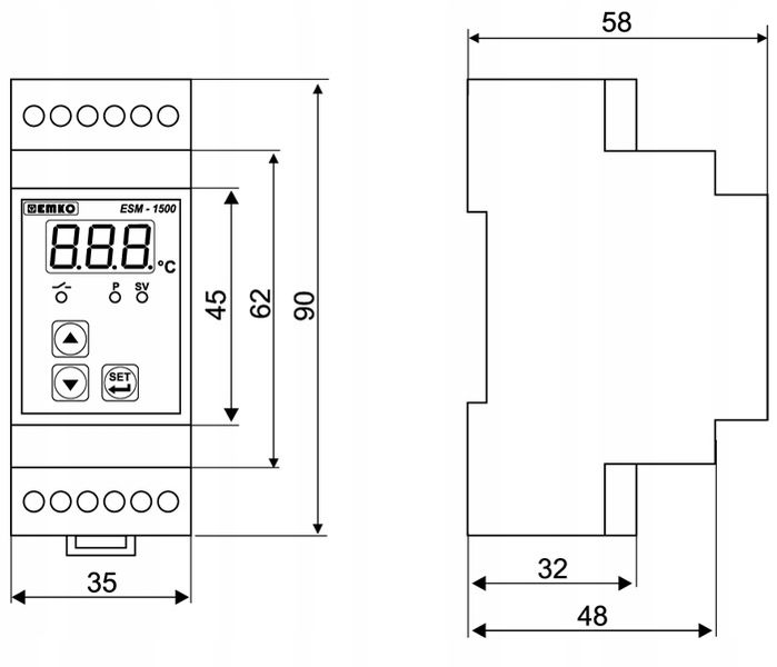 REGULATOR TEMPERATURY termostat na szynę DIN +400C zdjęcie 4