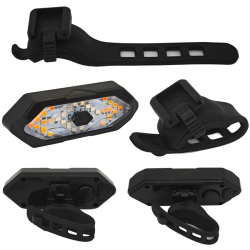 Lampka rowerowa kierunki + światło czerwone, USB z pilotem na Arena.pl