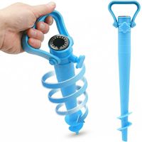 BAZA MOCOWANIE DO PARASOLA PLASTIKOWE WKRĘCANE 37CM NIEBIESKIE