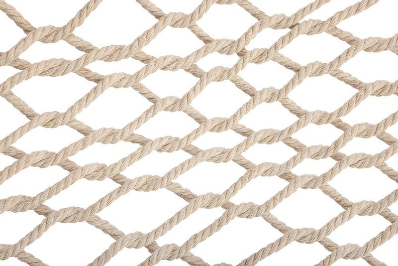 Hamak ogrodowy brazylijski boho siatka frędzle 200cm ecru 250kg zdjęcie 5