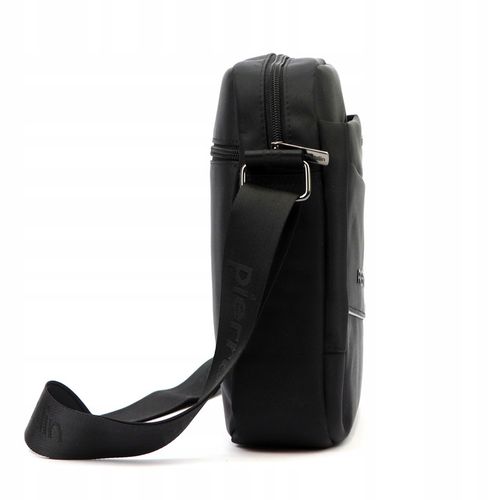 Pierre Cardin Torba MESKA Czarna Materialowa na PASKU Listonoszka Pojemna na Arena.pl