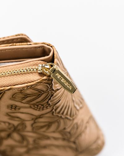 portfel damski ze skóry ekologicznej z botanicznym wzorem - peterson na Arena.pl