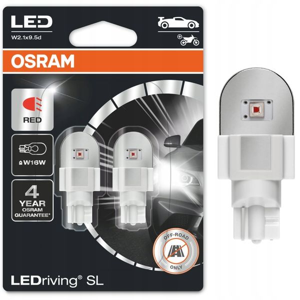 Osram żarówka Led Premium New W16W Czerwona zdjęcie 2