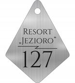 GRAWER Brelok bryloczek zawieszka do kluczy numer pokoju HOTEL LOGO 20 szt